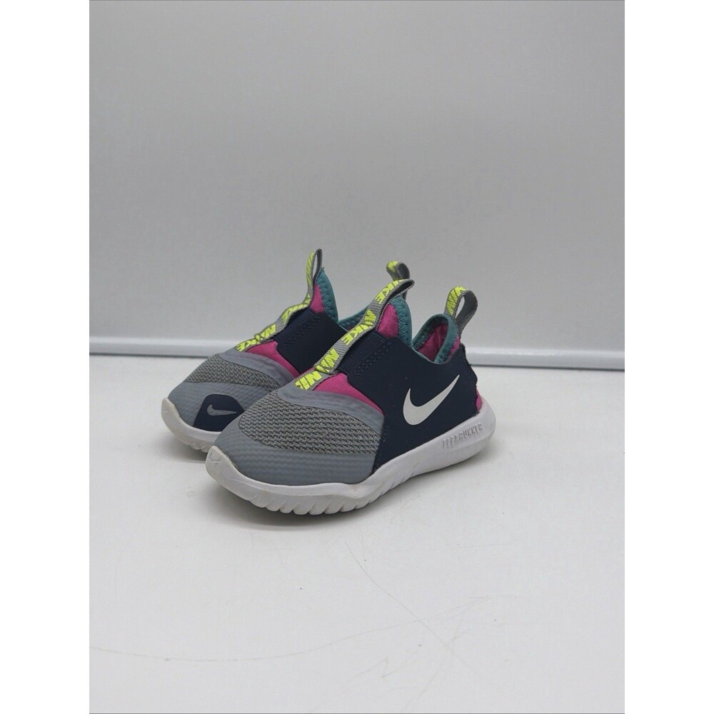 Nike Flex Runner Shoes Size 6c Toddler Walking Sneakers AT4665-483 Blue/Pink